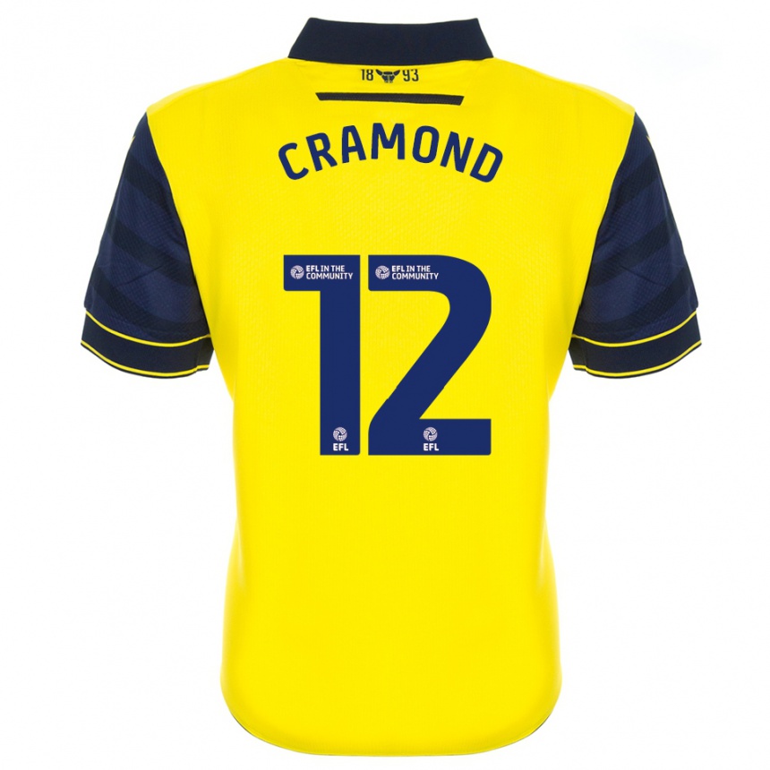 גברים כדורגל Charlie Cramond #12 צהוב כחול נייבי ג'רזי ביתית 2025/26