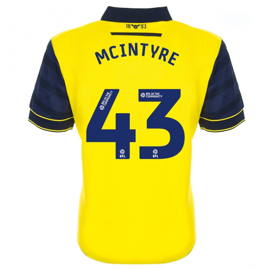 גברים כדורגל Richard Mcintyre #43 צהוב כחול נייבי ג'רזי ביתית 2025/26 גברים כדורגל Richard Mcintyre #43 צהוב כחול נייבי ג'רזי ביתית 2025/26