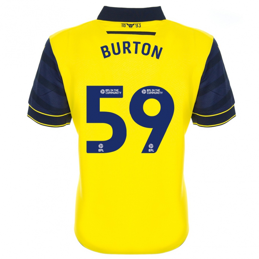 גברים כדורגל Kasway Burton #59 צהוב כחול נייבי ג'רזי ביתית 2025/26