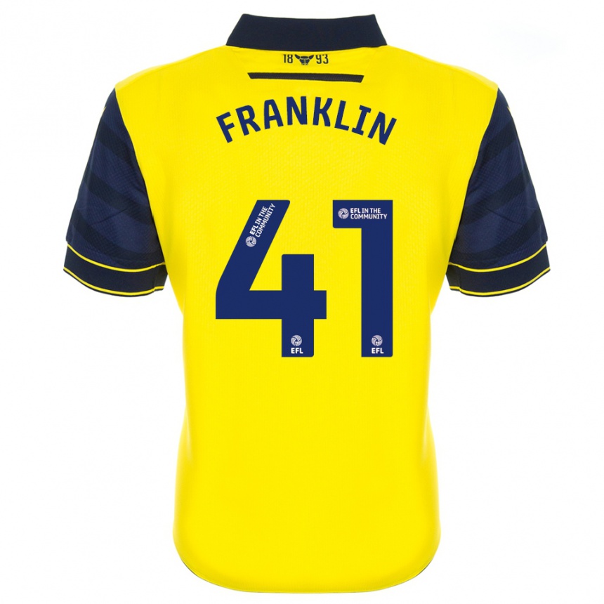 גברים כדורגל George Franklin #41 צהוב כחול נייבי ג'רזי ביתית 2025/26