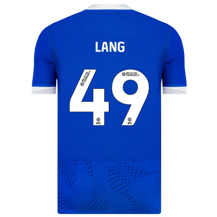 גברים כדורגל קאלום לאנג #49 כחול לבן ג'רזי ביתית 2025/26