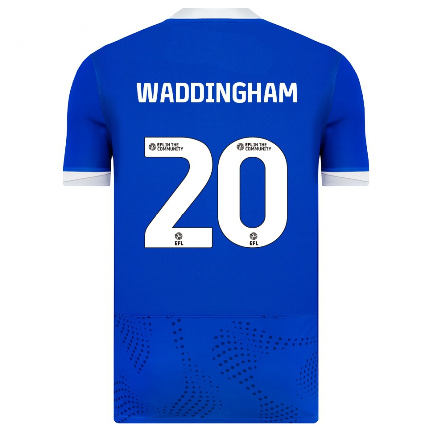 גברים כדורגל תומאס וודינגהאם #20 כחול לבן ג'רזי ביתית 2025/26