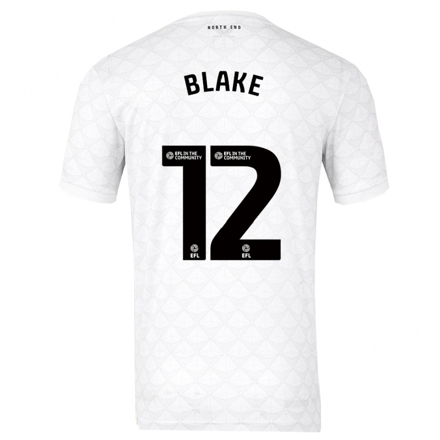 גברים כדורגל Joe Blake #12 לבן אדום ג'רזי ביתית 2025/26