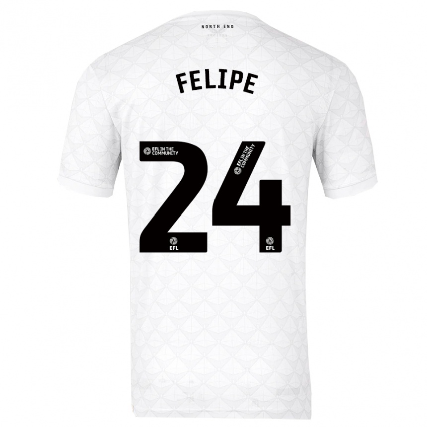 גברים כדורגל פליפה אוגוסטו #24 לבן אדום ג'רזי ביתית 2025/26