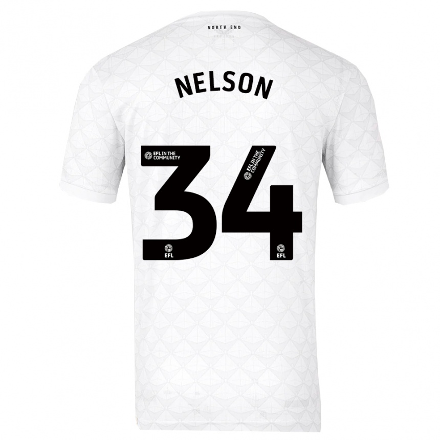 גברים כדורגל קיט אדווארד נלסון #34 לבן אדום ג'רזי ביתית 2025/26 גברים כדורגל קיט אדווארד נלסון #34 לבן אדום ג'רזי ביתית 2025/26