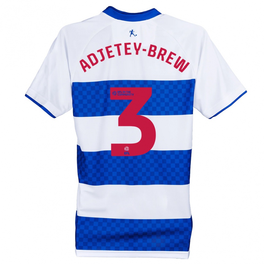 גברים כדורגל קורי אדג׳טיי-ברו #3 כחול לבן ג'רזי ביתית 2025/26