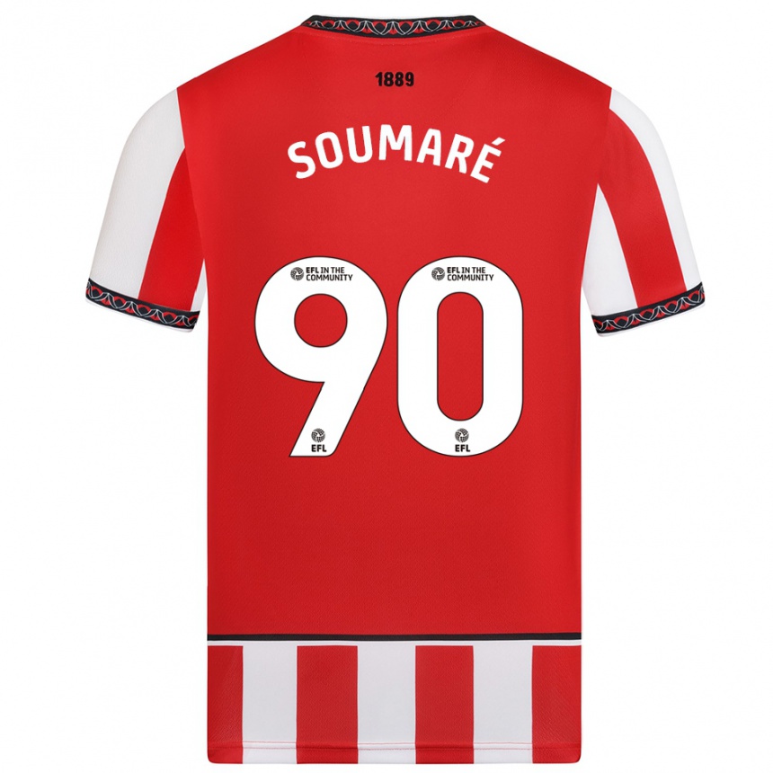 גברים כדורגל אל האג׳י גי׳בריל סומרה #90 אדום לבן ג'רזי ביתית 2025/26