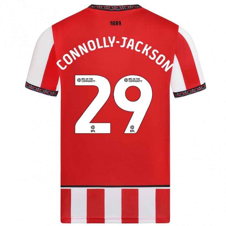 גברים כדורגל פאלון אוליביה קונולי-ג׳קסון #29 אדום לבן ג'רזי ביתית 2025/26