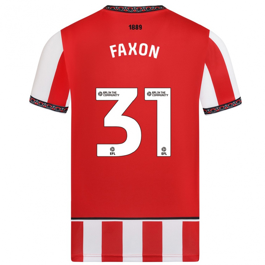 גברים כדורגל לוק פקסון #31 אדום לבן ג'רזי ביתית 2025/26