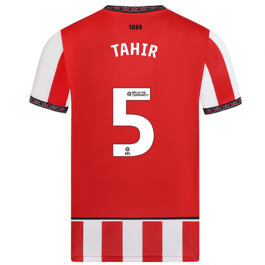 גברים כדורגל זאין מבולבל #5 אדום לבן ג'רזי ביתית 2025/26