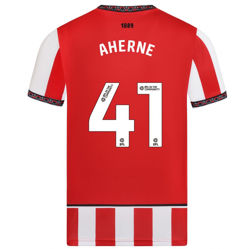 גברים כדורגל אליסה מיי אהרן #41 אדום לבן ג'רזי ביתית 2025/26