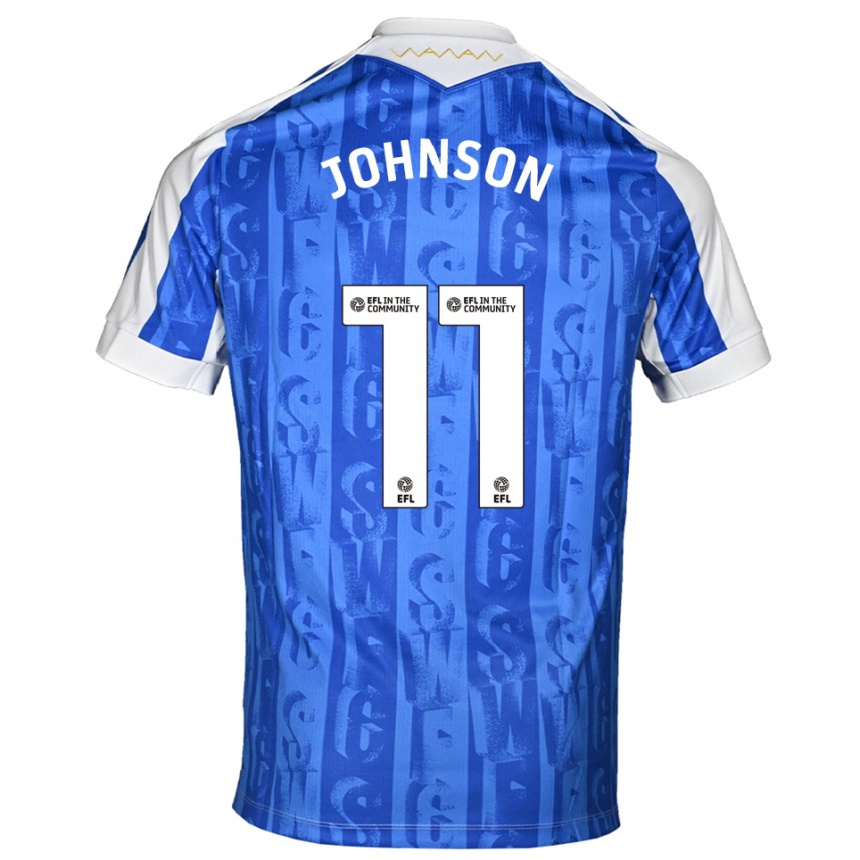 גברים כדורגל ריס ג'ונסון #11 כחול לבן ג'רזי ביתית 2025/26