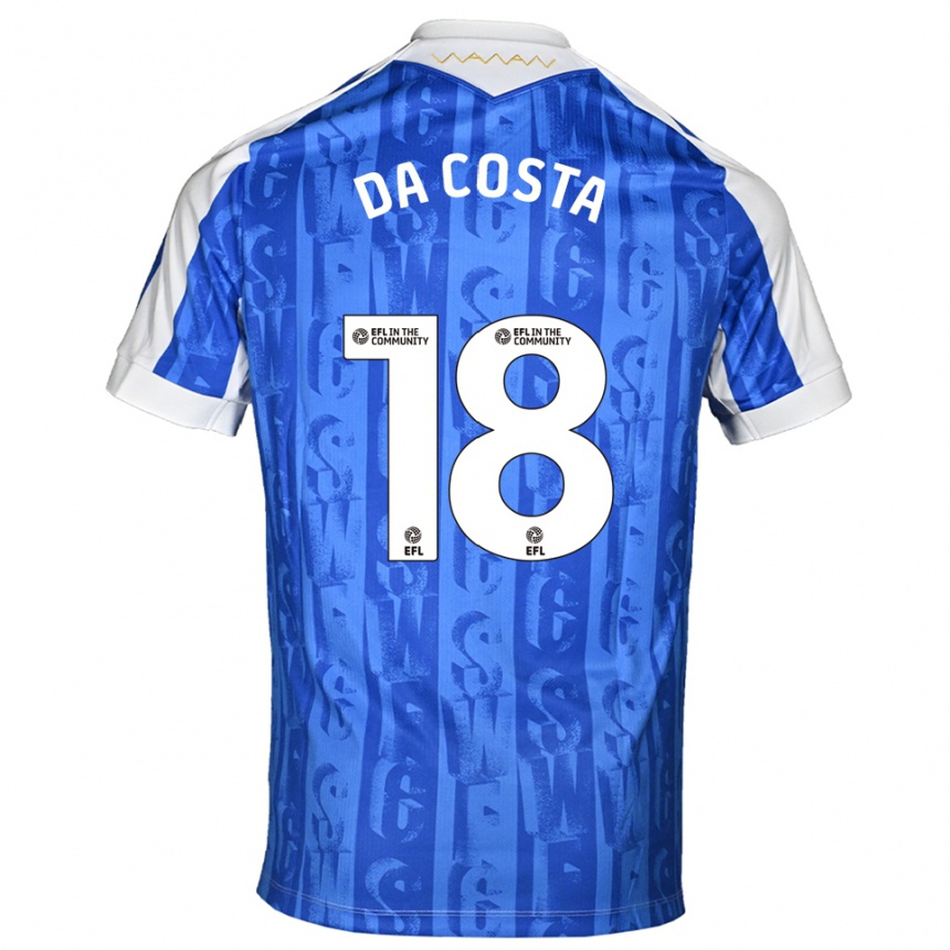 גברים כדורגל Daniel Da Costa #18 כחול לבן ג'רזי ביתית 2025/26