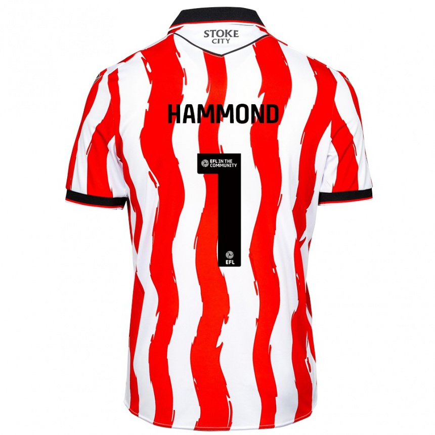 גברים כדורגל Alek Hammond #1 לבן אדום ג'רזי ביתית 2025/26