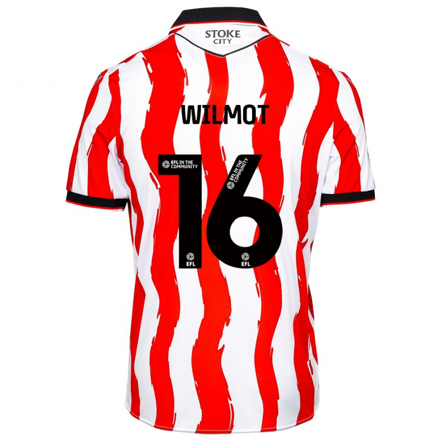 גברים כדורגל בן ווילמוט #16 לבן אדום ג'רזי ביתית 2025/26