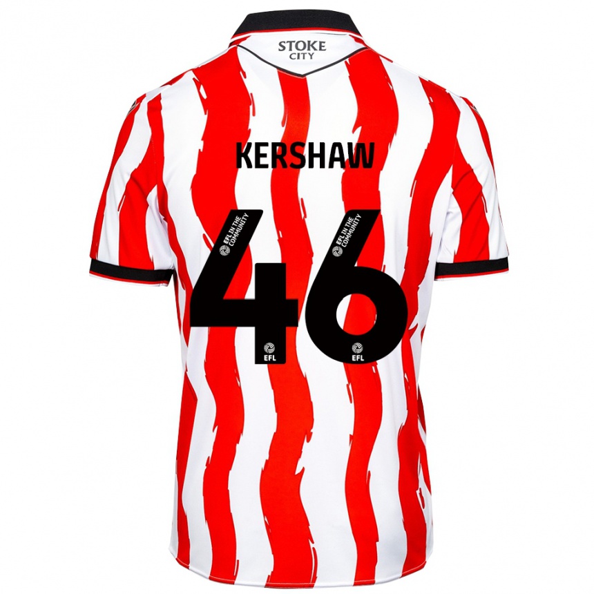 גברים כדורגל בן קרשו #46 לבן אדום ג'רזי ביתית 2025/26