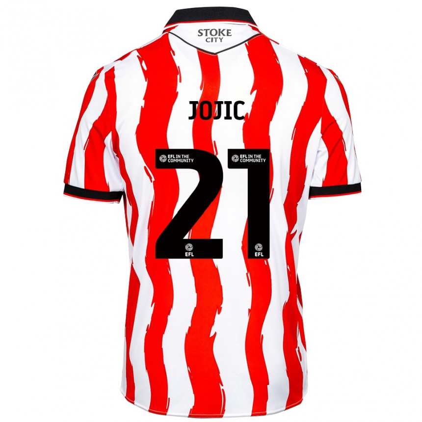 גברים כדורגל ניקולה יואיץ׳ #21 לבן אדום ג'רזי ביתית 2025/26