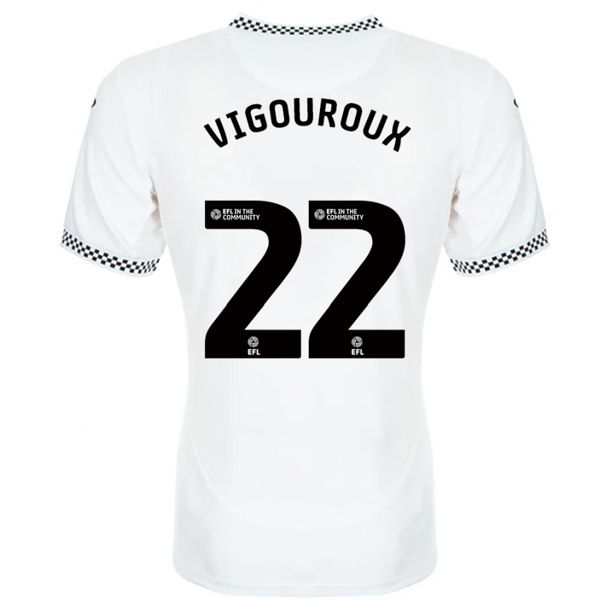 גברים כדורגל לורנס ויגורו #22 לבן כתום ג'רזי ביתית 2025/26