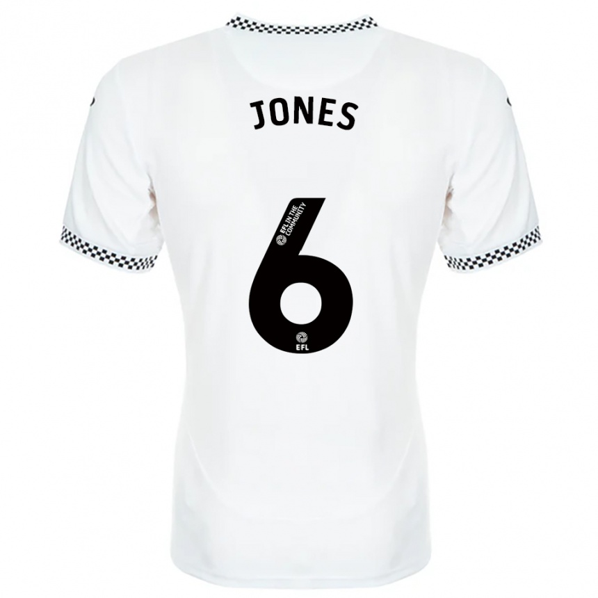 גברים כדורגל אייסטין ג'ונס #6 לבן כתום ג'רזי ביתית 2025/26