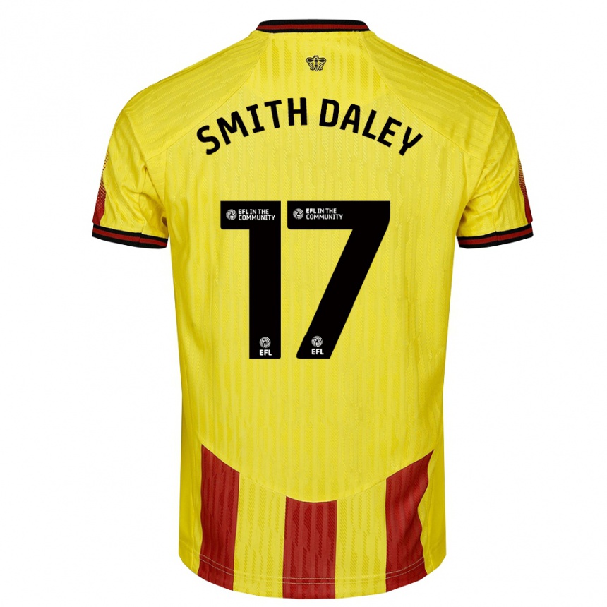 גברים כדורגל קימאני סמית׳ דיילי #17 צהוב אדום ג'רזי ביתית 2025/26