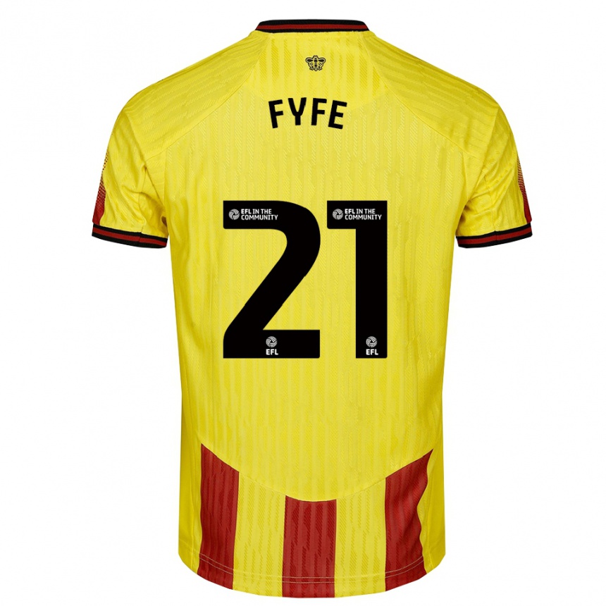 גברים כדורגל פלורנס פייף #21 צהוב אדום ג'רזי ביתית 2025/26
