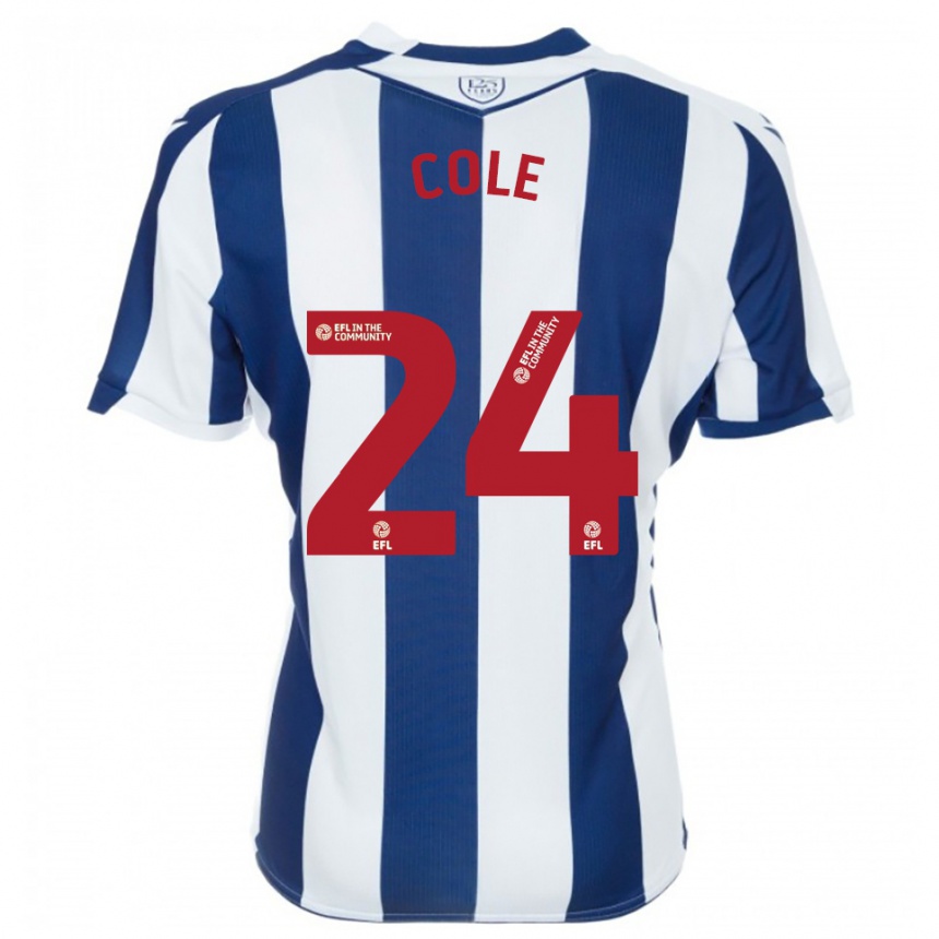 גברים כדורגל דלפי קול #24 כחול נייבי לבן ג'רזי ביתית 2025/26