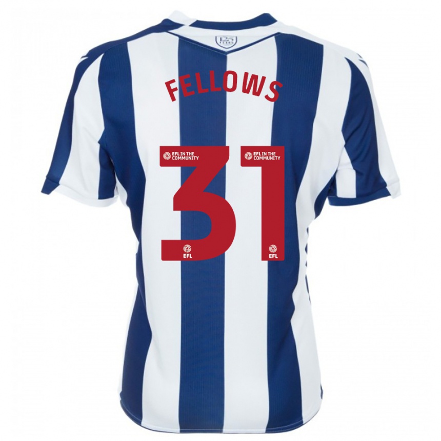 גברים כדורגל טום פלאוס #31 כחול נייבי לבן ג'רזי ביתית 2025/26