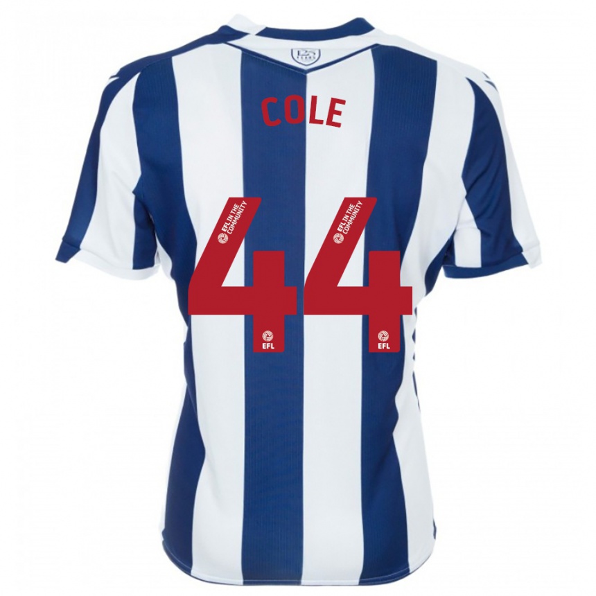 גברים כדורגל דוואנטה קול #44 כחול נייבי לבן ג'רזי ביתית 2025/26 גברים כדורגל דוואנטה קול #44 כחול נייבי לבן ג'רזי ביתית 2025/26