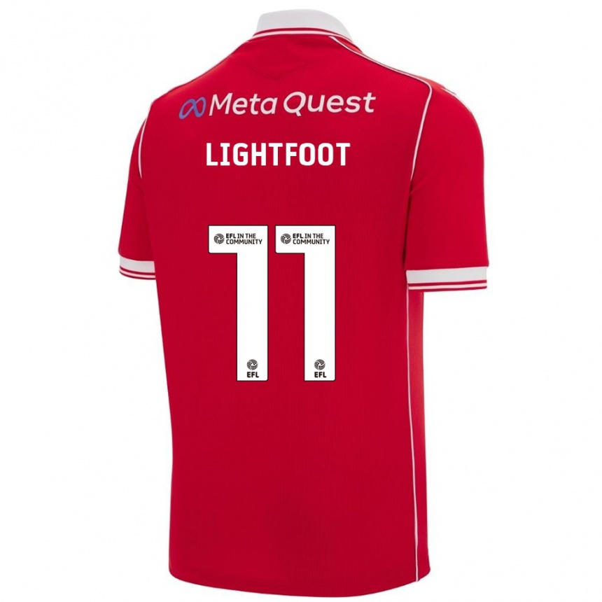 גברים כדורגל אמבר לייטפוט #11 אדום לבן ג'רזי ביתית 2025/26