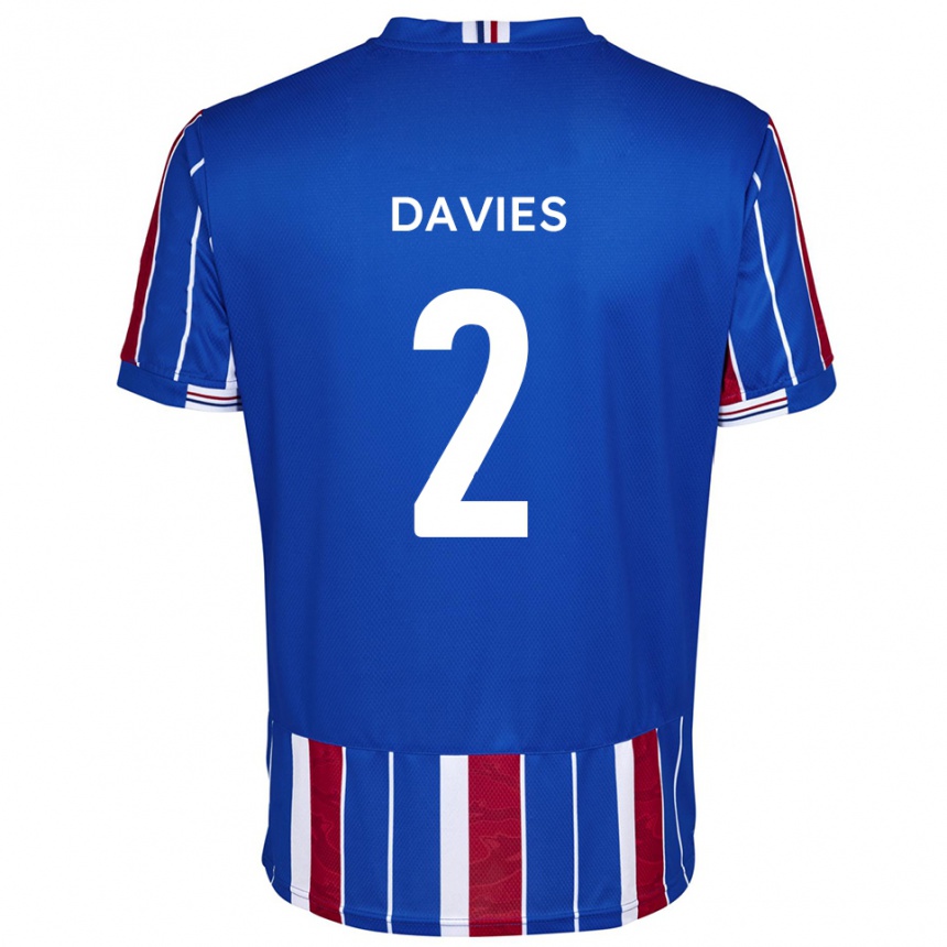 גברים כדורגל ארצ'י דייוויס #2 כחול אדום לבן ג'רזי ביתית 2025/26