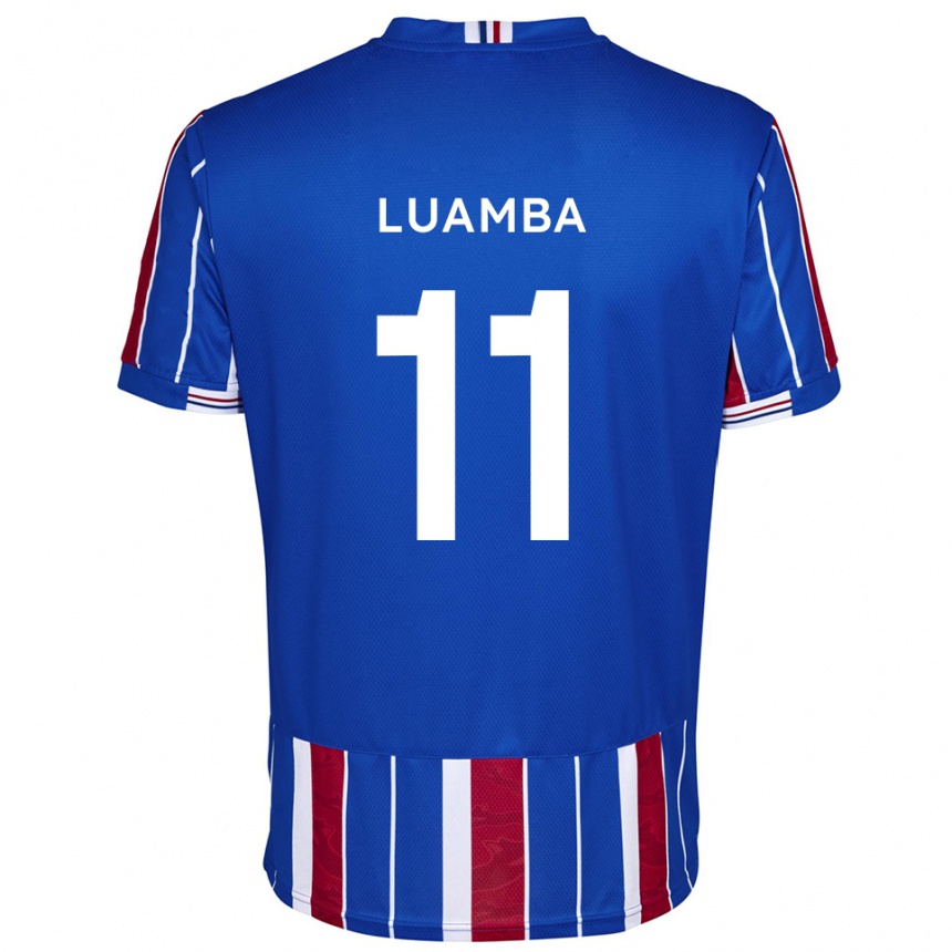 גברים כדורגל Junior Luamba #11 כחול אדום לבן ג'רזי ביתית 2025/26