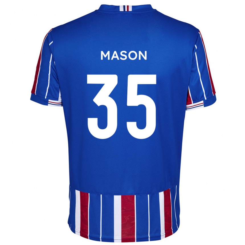 גברים כדורגל סב מייסון #35 כחול אדום לבן ג'רזי ביתית 2025/26