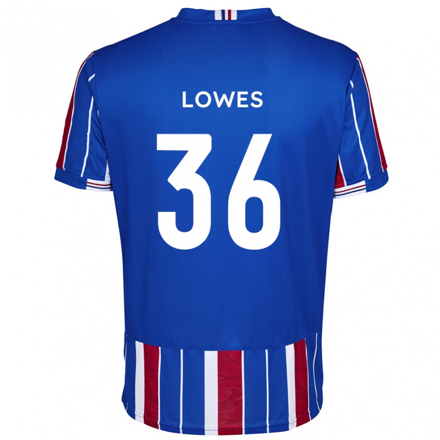 גברים כדורגל ג׳ונה לאווס #36 כחול אדום לבן ג'רזי ביתית 2025/26