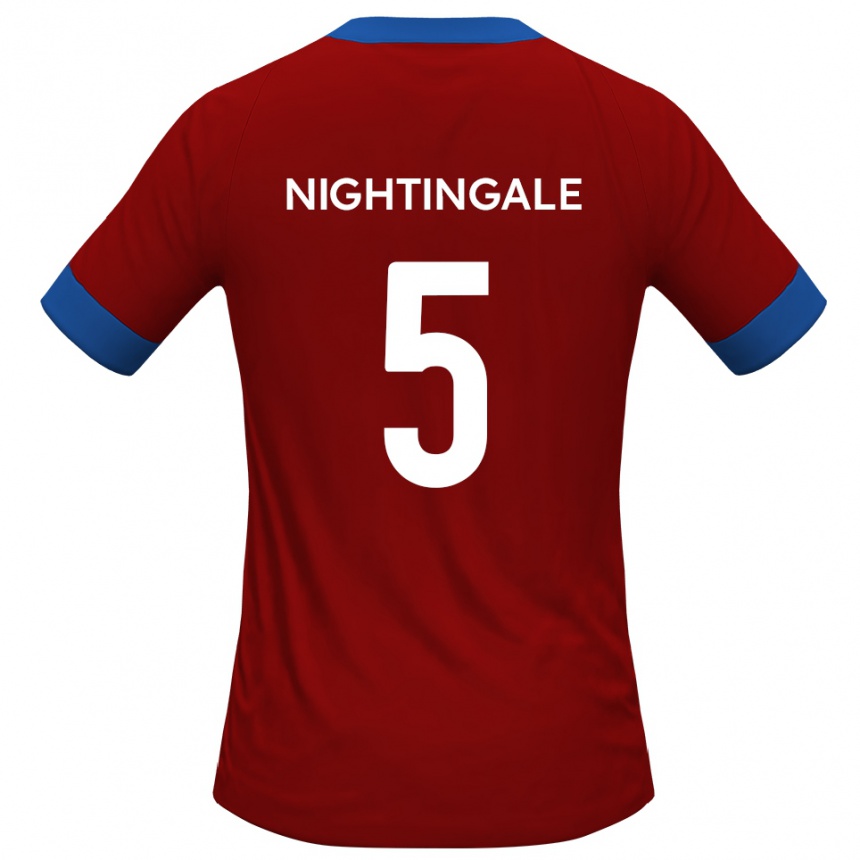 גברים כדורגל ויל נייטינגייל #5 כחול אדום ג'רזי ביתית 2025/26