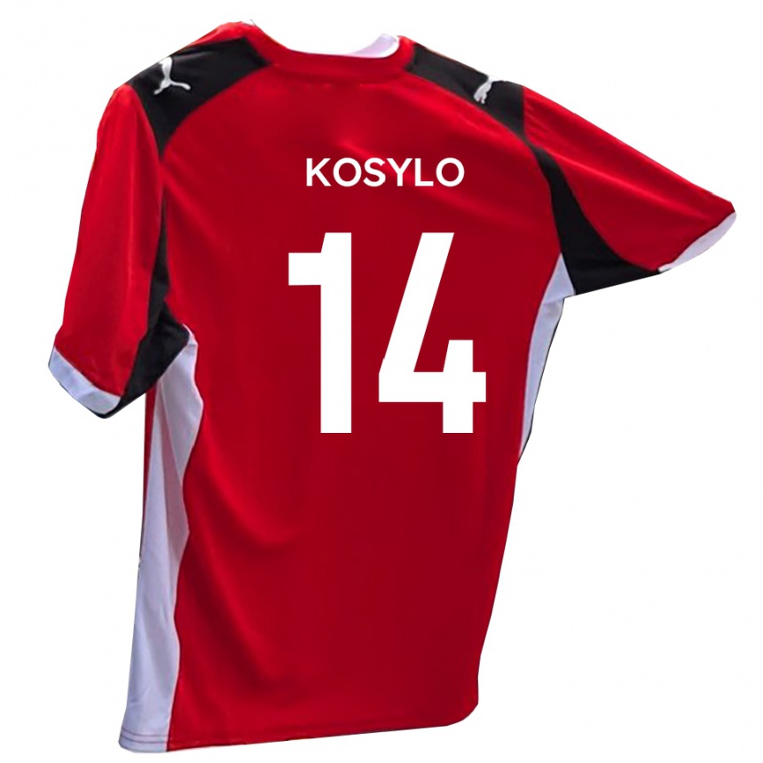 גברים כדורגל מאטי קוסילו #14 אדום לבן ג'רזי ביתית 2025/26