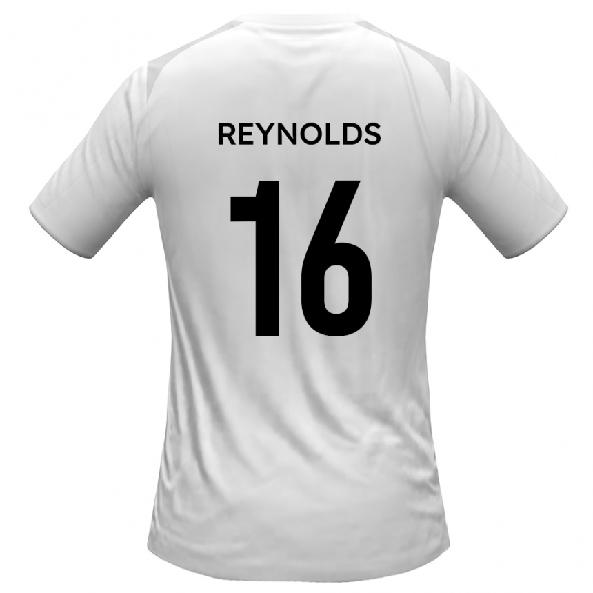 גברים כדורגל קאלום ריינולדס #16 לבן אפור ג'רזי ביתית 2025/26