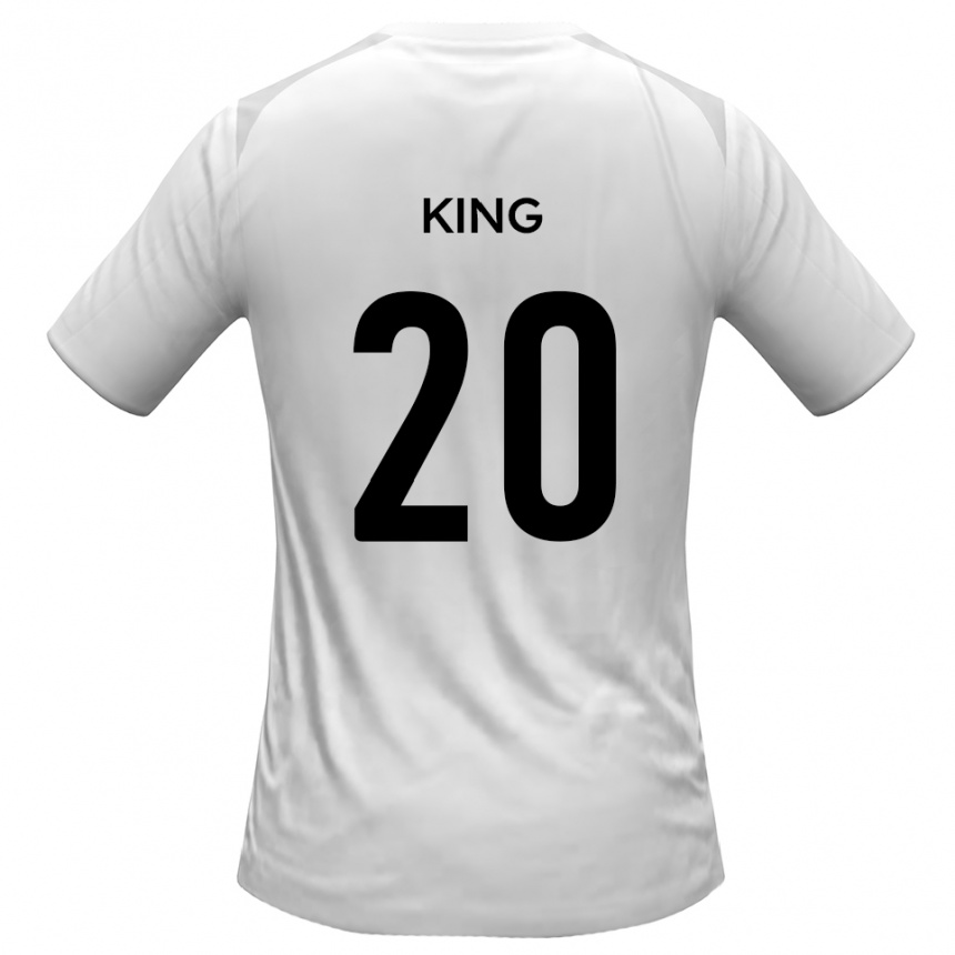 גברים כדורגל Jeff King #20 לבן אפור ג'רזי ביתית 2025/26