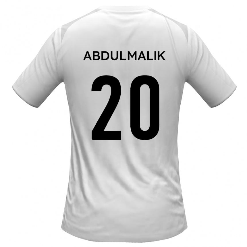 גברים כדורגל Abdul Abdulmalik #20 לבן אפור ג'רזי ביתית 2025/26