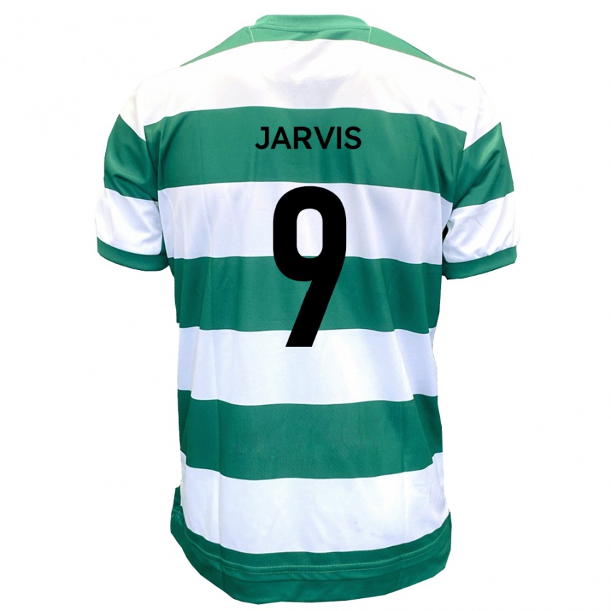 גברים כדורגל ארון ג'רוויס #9 ירוק לבן ג'רזי ביתית 2025/26