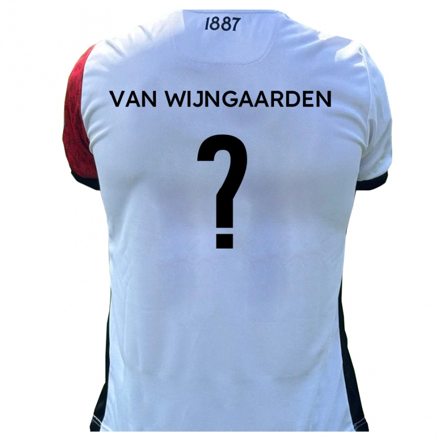 גברים כדורגל Stefan Van Wijngaarden #0 אדום לבן ג'רזי ביתית 2025/26