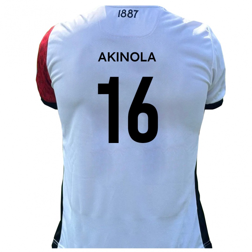 גברים כדורגל טונג׳י אקינולה #16 אדום לבן ג'רזי ביתית 2025/26