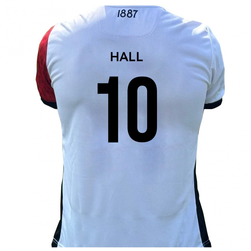 גברים כדורגל Luke Hall #10 אדום לבן ג'רזי ביתית 2025/26