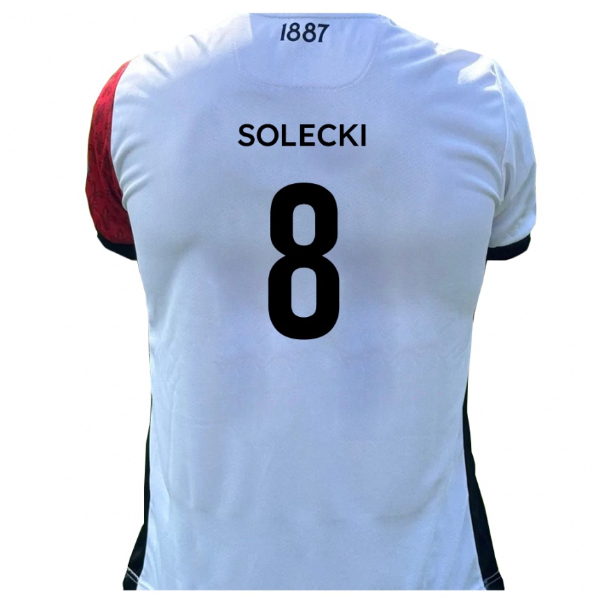 גברים כדורגל Joshua Solecki #8 אדום לבן ג'רזי ביתית 2025/26