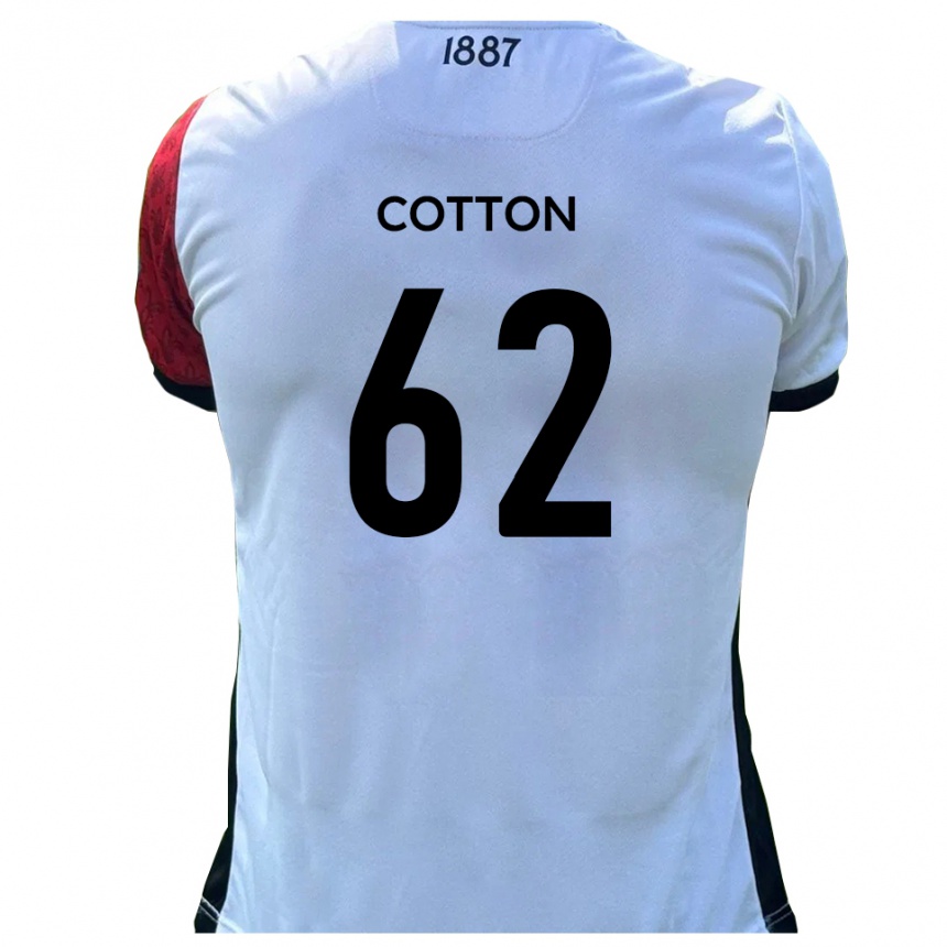 גברים כדורגל Bailey Cotton #62 אדום לבן ג'רזי ביתית 2025/26