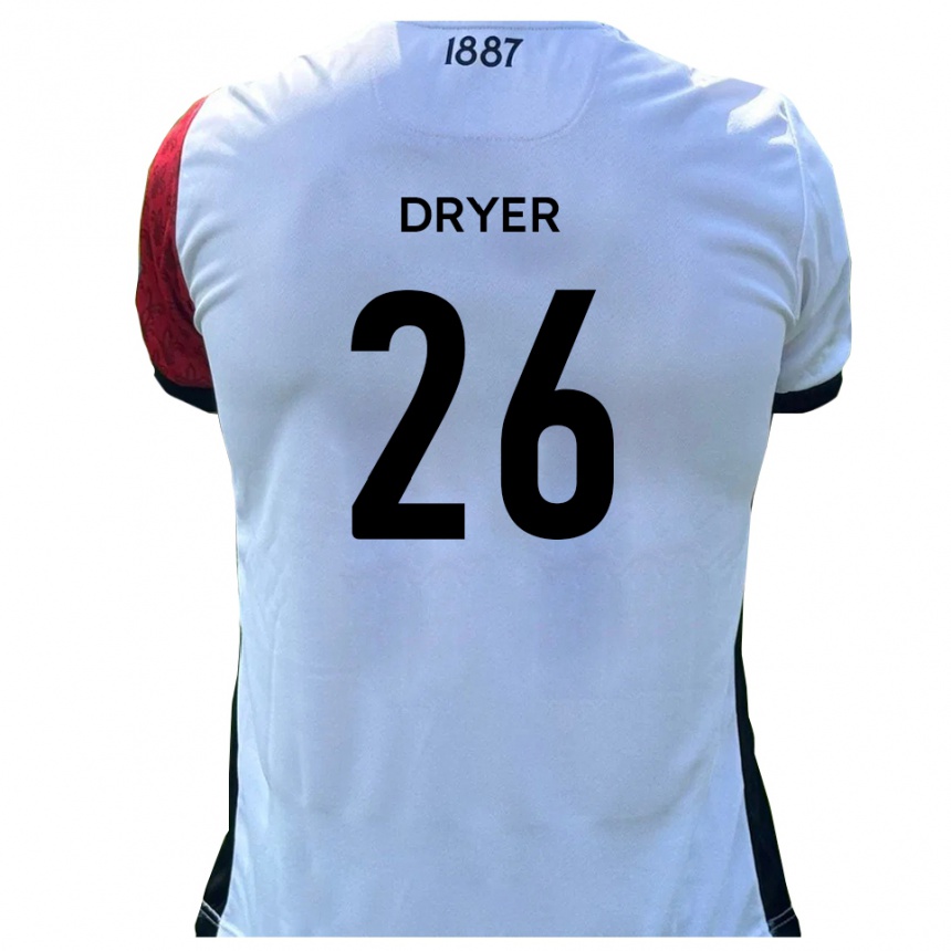 גברים כדורגל Tom Dryer #26 אדום לבן ג'רזי ביתית 2025/26