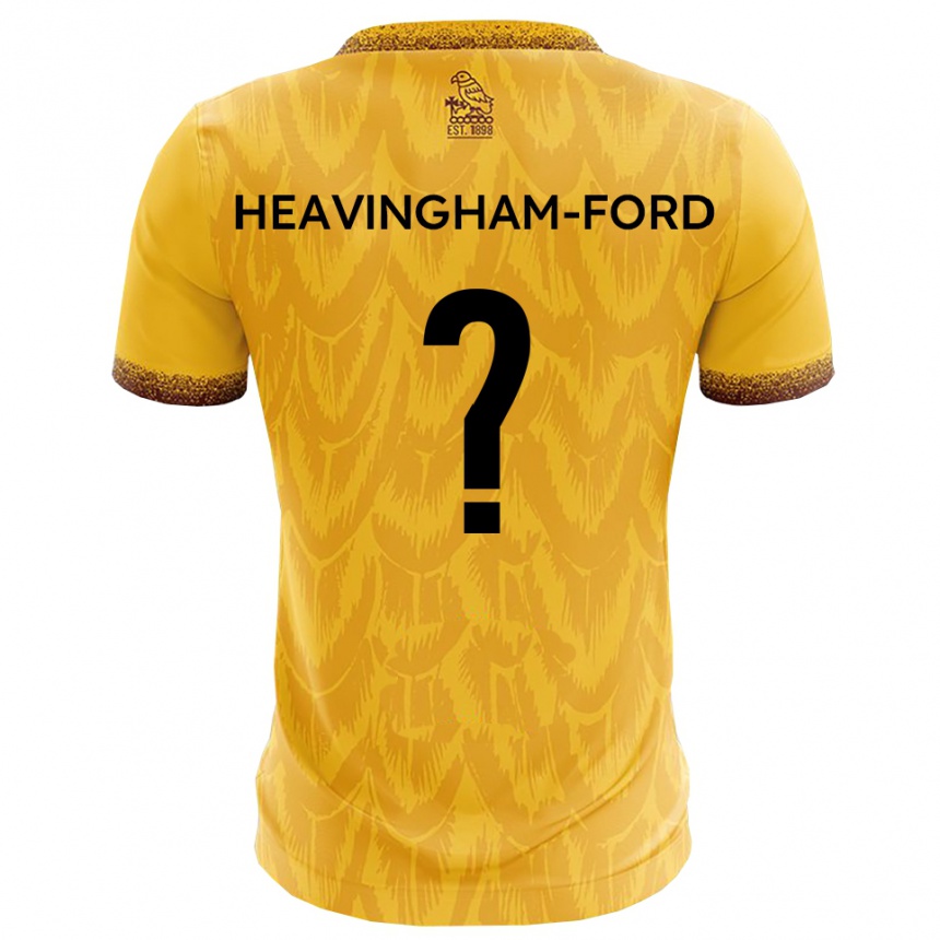 גברים כדורגל Maddie Heavingham-Ford #0 צהוב חום ג'רזי ביתית 2025/26