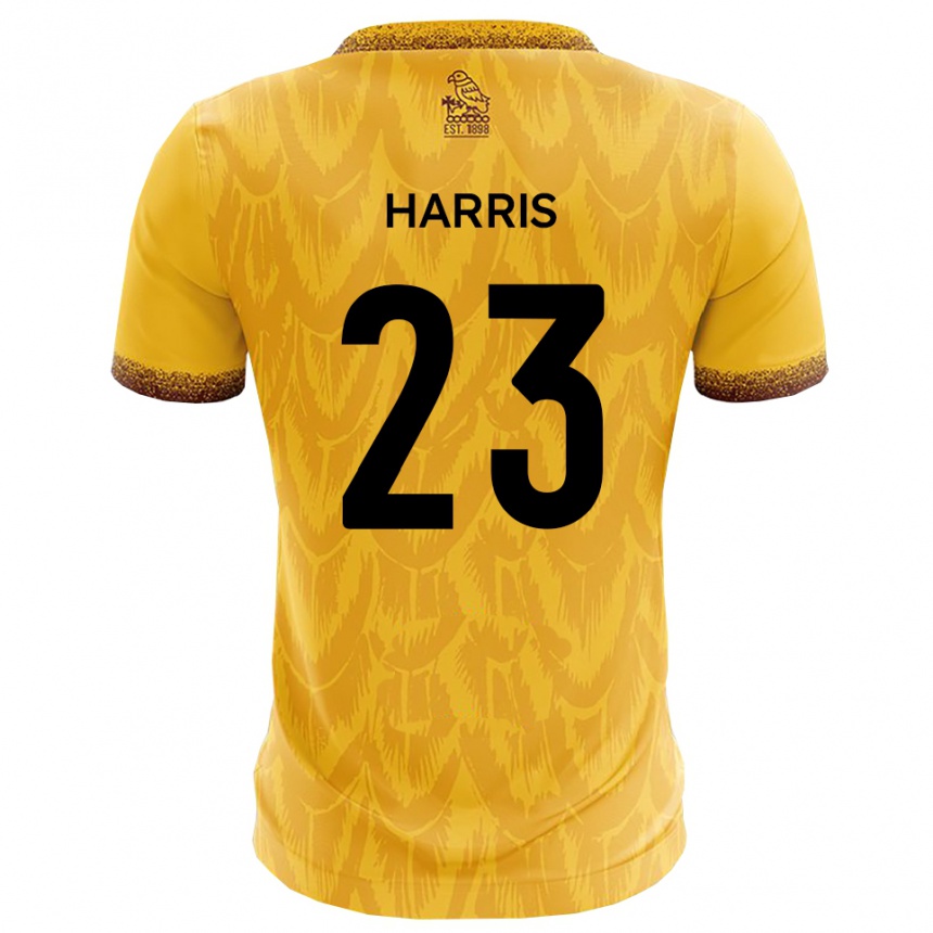 גברים כדורגל ג'יידן האריס #23 צהוב חום ג'רזי ביתית 2025/26