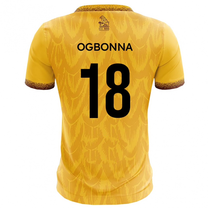 גברים כדורגל דייוויד אוגבונה #18 צהוב חום ג'רזי ביתית 2025/26