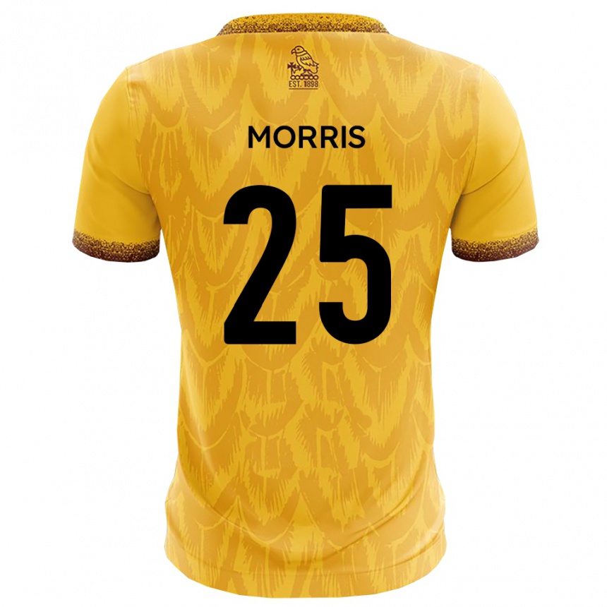 גברים כדורגל Chad Morris #25 צהוב חום ג'רזי ביתית 2025/26