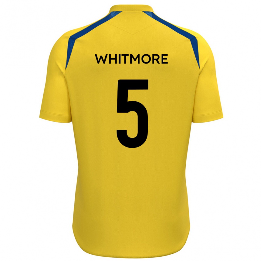 גברים כדורגל אלכס ויטמור #5 צהוב כחול ג'רזי ביתית 2025/26